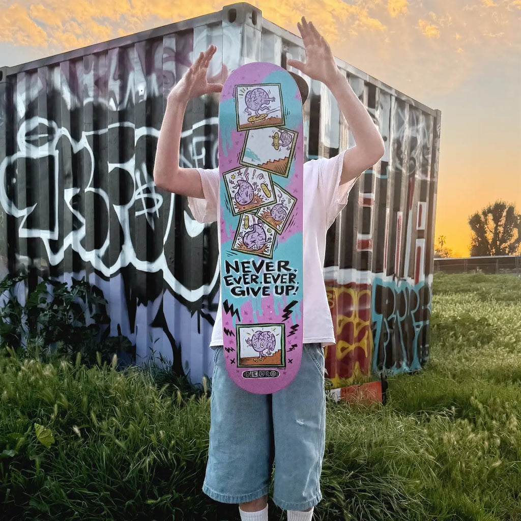 Never Give Up Skateboard (Deck Only)